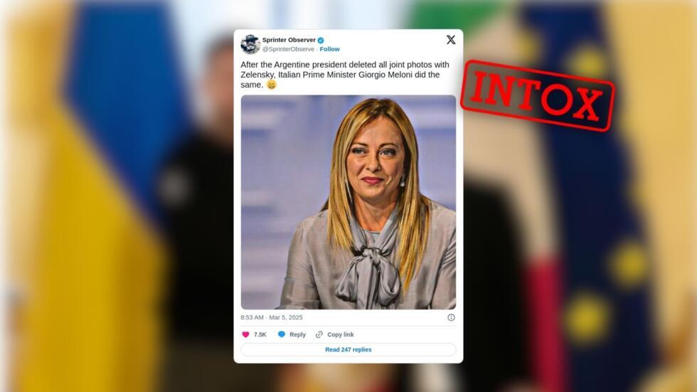 Non, Giorgia Meloni n’a pas supprimé ses photos avec Volodymyr Zelensky de ses réseaux sociaux