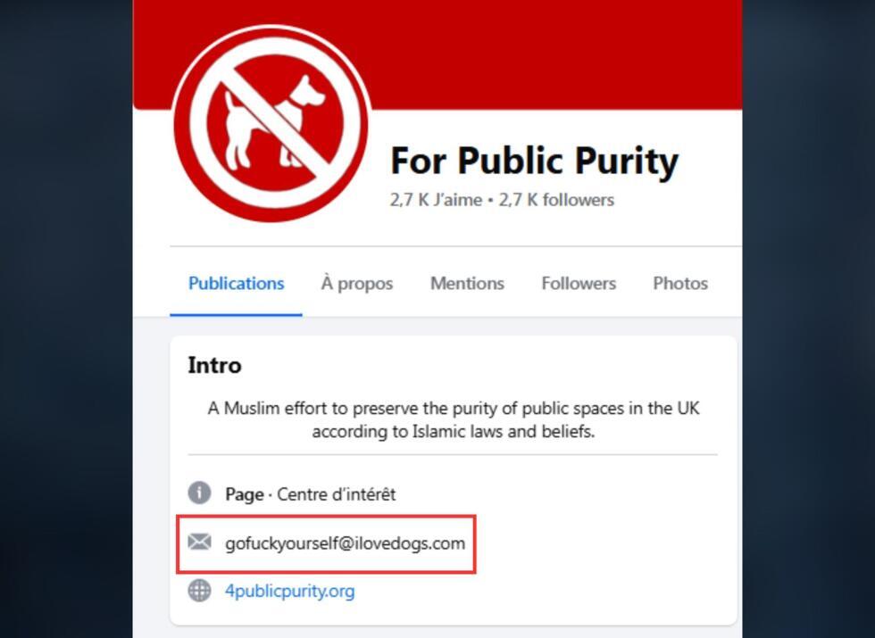 Affiches "islamistes" contre les chiens : itinéraire d'une ancienne intox au Royaume-Uni et au Canada Affiches "islamistes" contre les chiens : itinéraire d'une ancienne intox au Royaume-Uni et au Canada