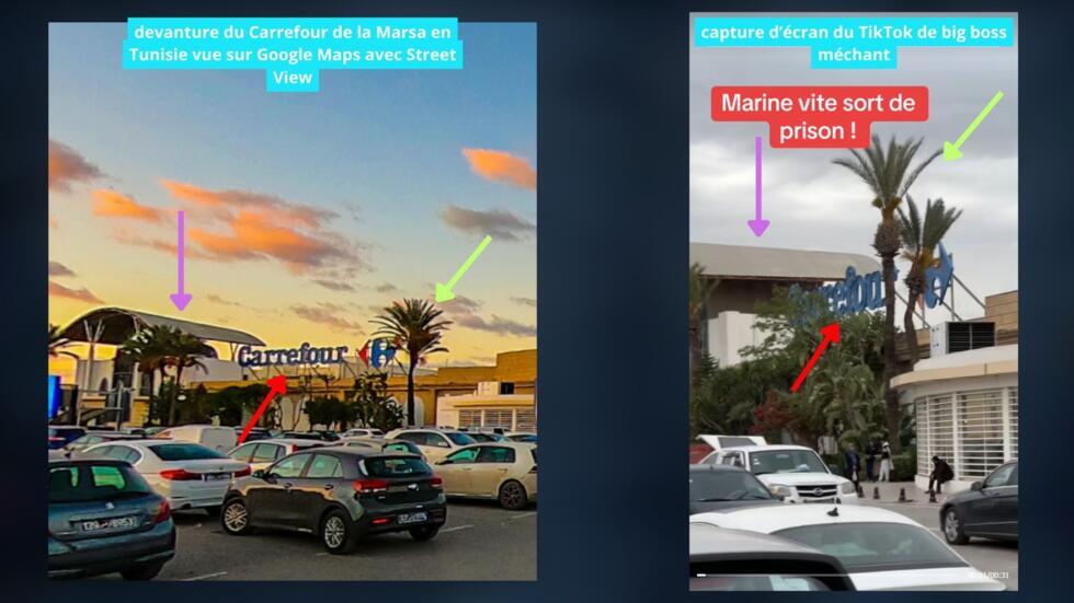 La devanture d'un Carrefour écrit en arabe à Marseille ? Cette vidéo a été prise en Tunisie La devanture d'un Carrefour écrit en arabe à Marseille ? Cette vidéo a été prise en Tunisie