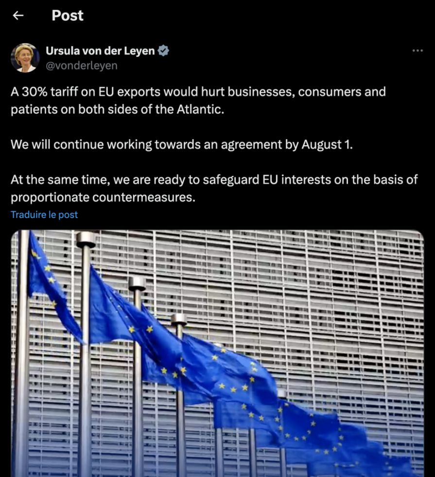 Droits de douane américains : l'Union européenne temporise sa riposte dans l'espoir d'un accord Droits de douane américains : l'Union européenne temporise sa riposte dans l'espoir d'un accord