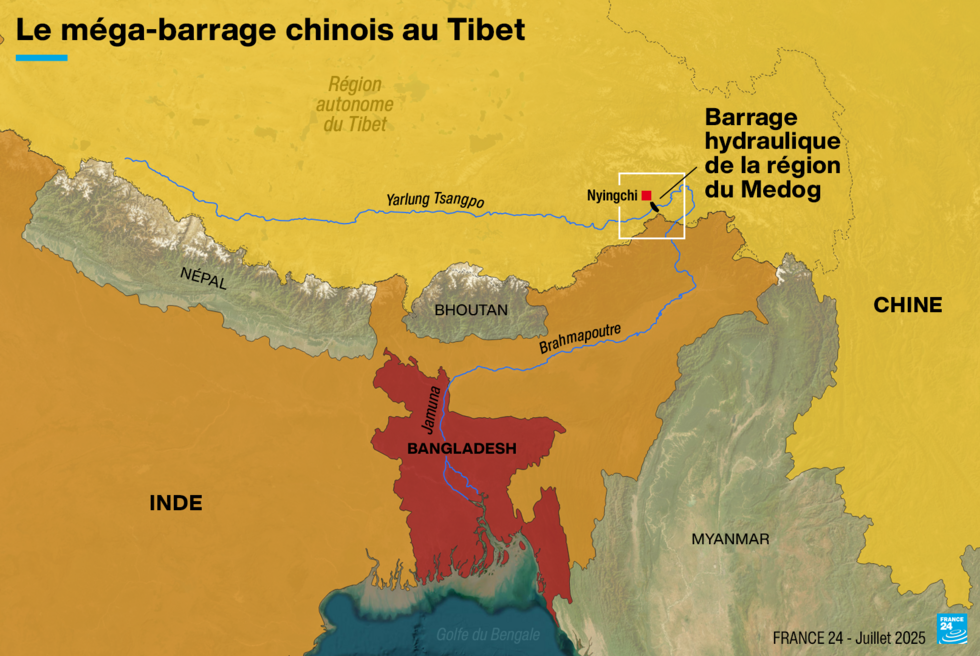 Méga-barrage au Tibet : un rêve de grandeur pour la Chine, un cauchemar pour l’Inde et le Bangladesh Méga-barrage au Tibet : un rêve de grandeur pour la Chine, un cauchemar pour l’Inde et le Bangladesh