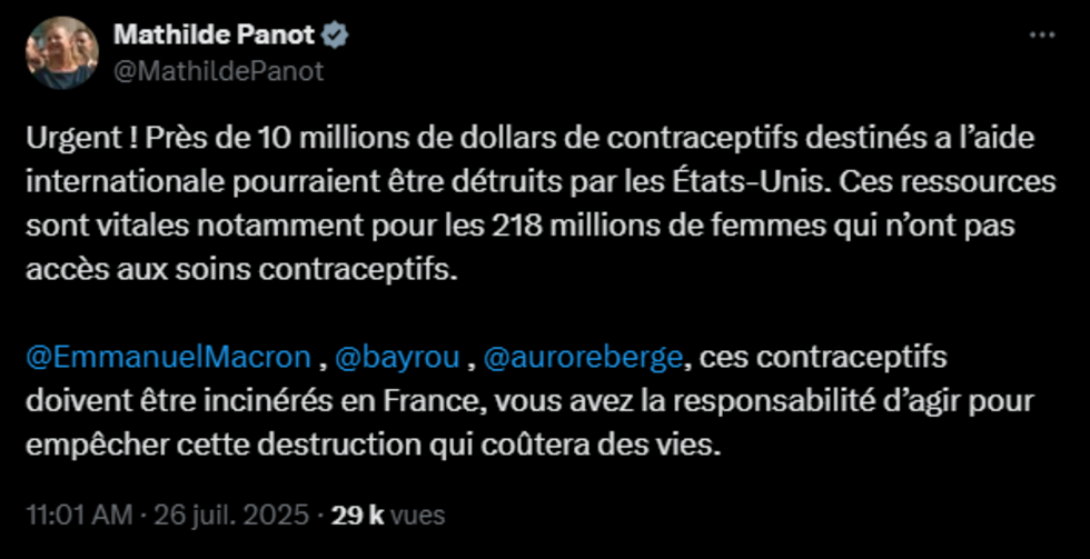 Washington veut détruire des contraceptifs en Europe, la gauche exhorte Macron à intervenir Washington veut détruire des contraceptifs en Europe, la gauche exhorte Macron à intervenir