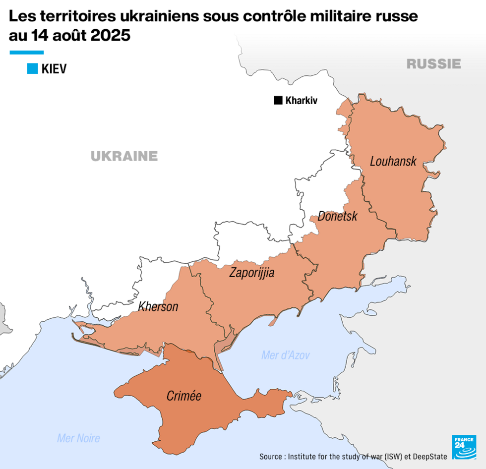 Les territoires ukrainiens sous contrôle russe au cœur du sommet Trump-Poutine