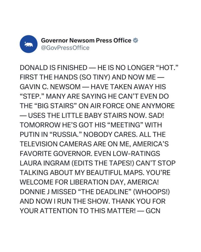 Comment communiquer comme Trump ? Le gouverneur de Californie tente l'exercice Comment communiquer comme Trump ? Le gouverneur de Californie tente l'exercice