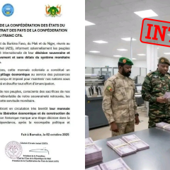 Les pays de l’AES mettent fin au franc CFA ? Un faux communiqué et de fausses images Les pays de l’AES mettent fin au franc CFA ? Un faux communiqué et de fausses images