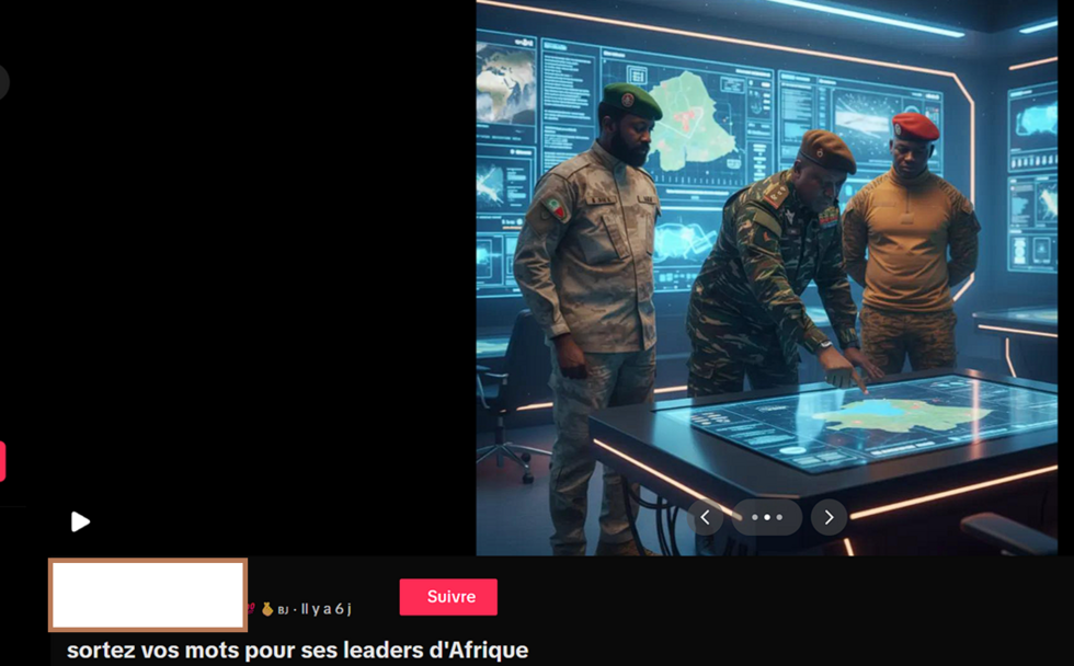 Un centre de commandement ultramoderne de l’AES ? C’est une image créée par IA