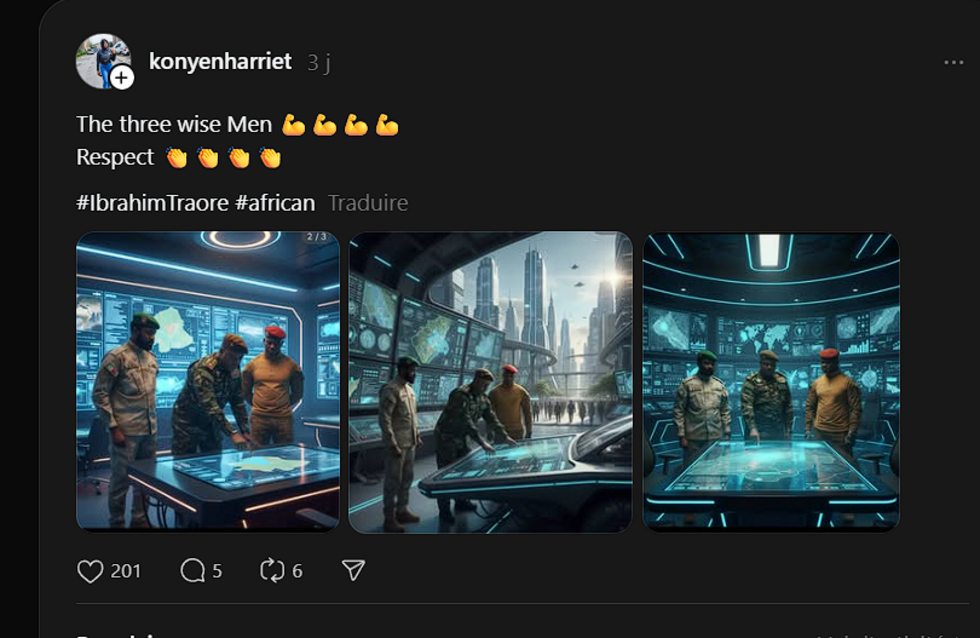 Un centre de commandement ultramoderne de l’AES ? C’est une image créée par IA