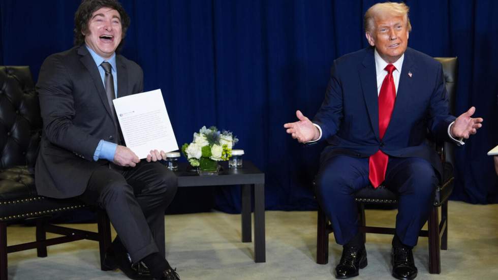 Donald Trump reçoit le président argentin Milei pour sceller l'aide financière américaine Donald Trump reçoit le président argentin Milei pour sceller l'aide financière américaine