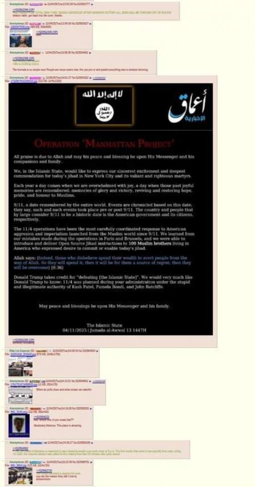 De 4chan à X : itinéraire d’un faux communiqué du groupe EI sur la victoire de Zohran Mamdani De 4chan à X : itinéraire d’un faux communiqué du groupe EI sur la victoire de Zohran Mamdani