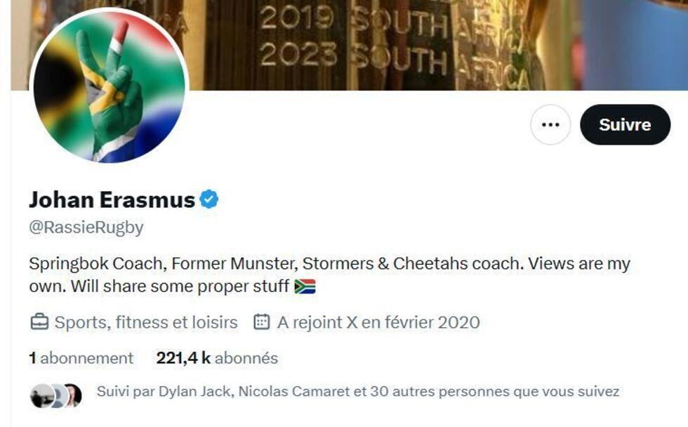 Rugby : Rassie Erasmus mise aussi sur les réseaux pour préparer les Springboks face aux Bleus Rugby : Rassie Erasmus mise aussi sur les réseaux pour préparer les Springboks face aux Bleus