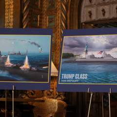Donald Trump lance une nouvelle classe de navires de guerre, la "Trump Class USS Defiant"