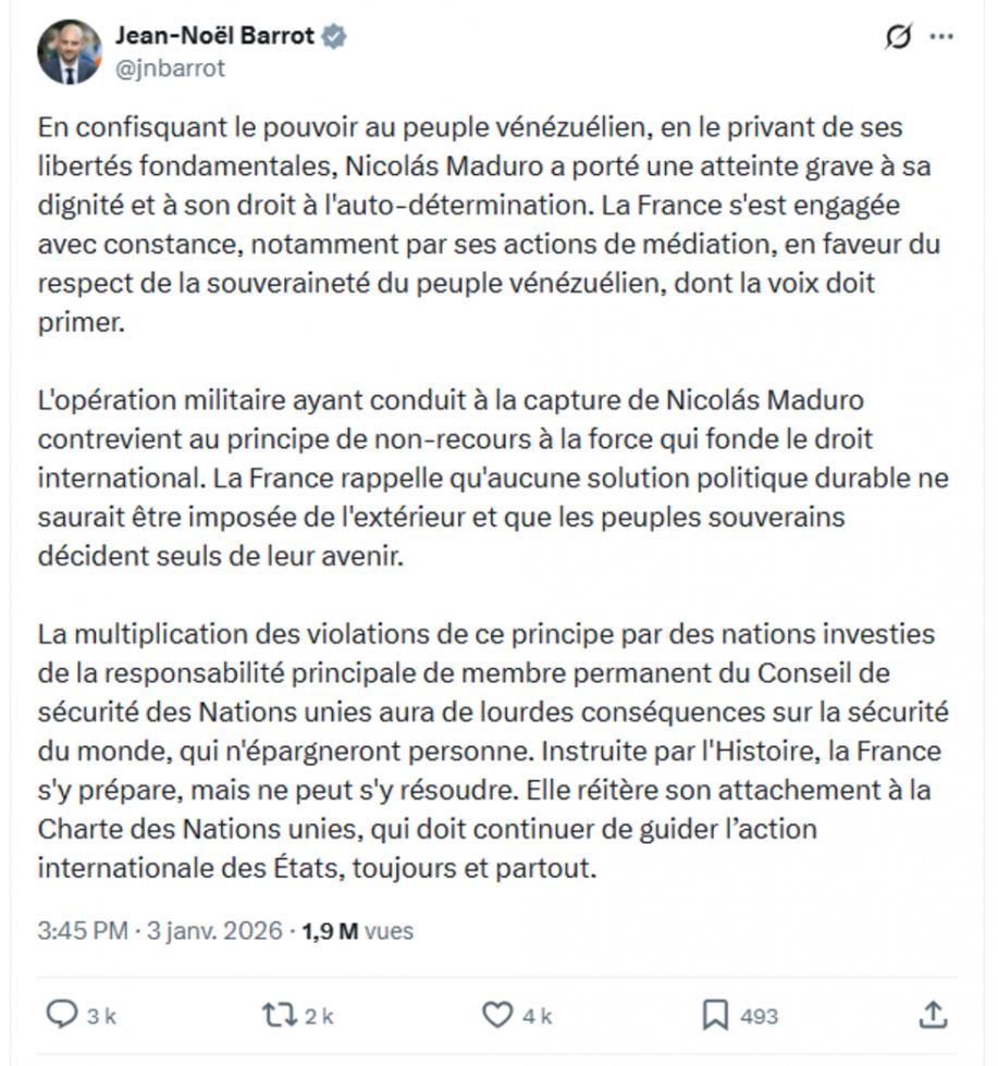 La légalité de la capture de Nicolas Maduro débattu par le Conseil de sécurité de l'ONU La légalité de la capture de Nicolas Maduro débattu par le Conseil de sécurité de l'ONU
