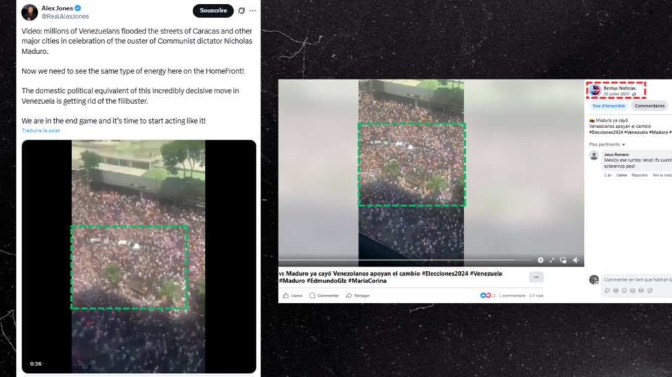 Venezuela : le vrai du faux sur les images de manifestation à Caracas Venezuela : le vrai du faux sur les images de manifestation à Caracas