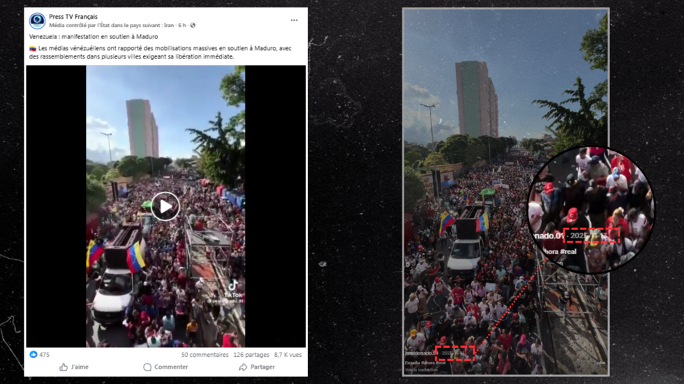 Venezuela : le vrai du faux sur les images de manifestation à Caracas Venezuela : le vrai du faux sur les images de manifestation à Caracas
