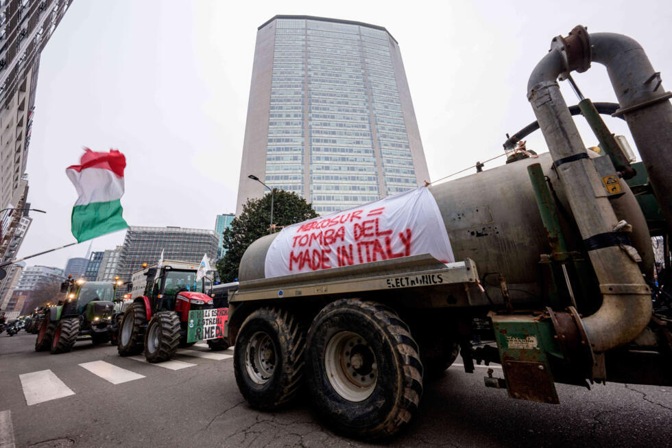 L'Union européenne se prononce en faveur du Mercosur, multiples manifestations d'agriculteurs L'Union européenne se prononce en faveur du Mercosur, multiples manifestations d'agriculteurs