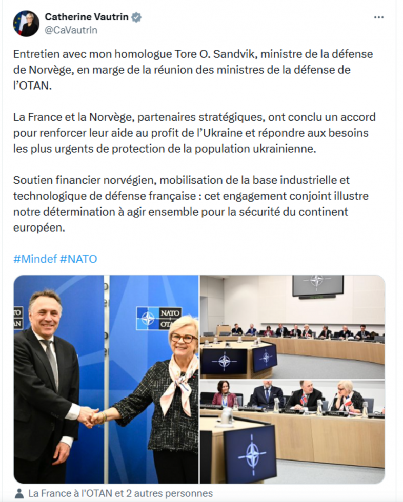 La France et la Norvège signent un accord pour soutenir l'Ukraine, Oslo achète des bombes françaises