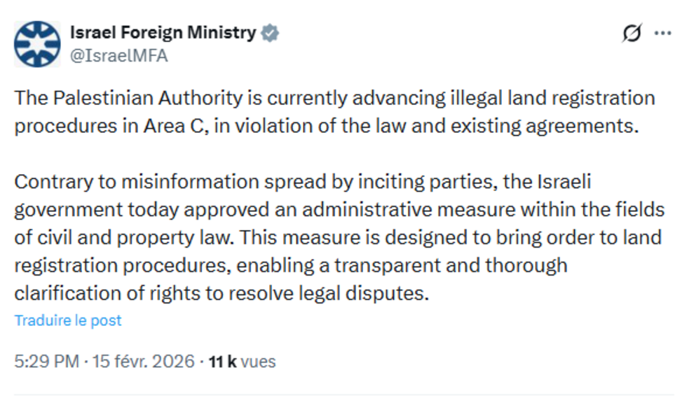 Cisjordanie occupée : plusieurs pays arabes condamnent les mesures foncières israéliennes Cisjordanie occupée : plusieurs pays arabes condamnent les mesures foncières israéliennes