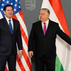 Hongrie : le secrétaire d'État américain Marco Rubio en visite chez l'"ami" Viktor Orban