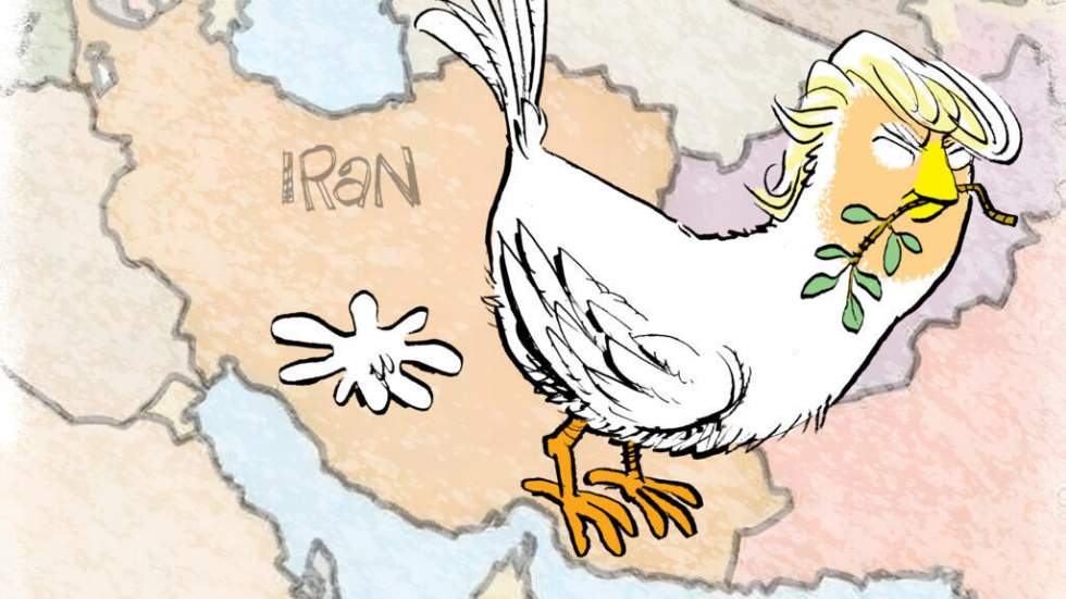 L'actu en dessin : Donald Trump en colombe de la paix après l'attaque de l'Iran