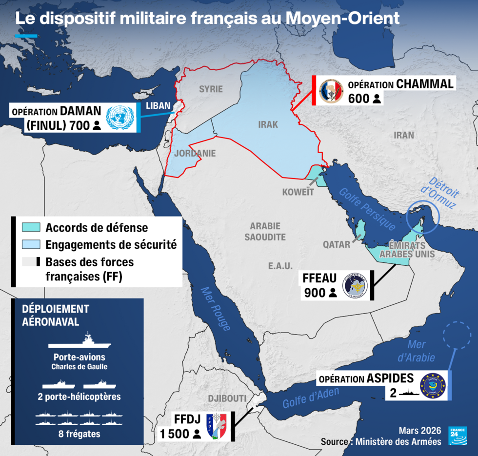 Émirats, Liban, détroit d’Ormuz… focus sur l’armada française au Moyen-Orient