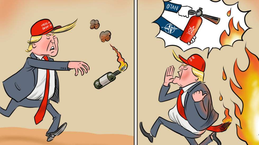 L'actu en dessin : Trump l'incendiaire appelle à l'aide pour éteindre le feu au Moyen-Orient
