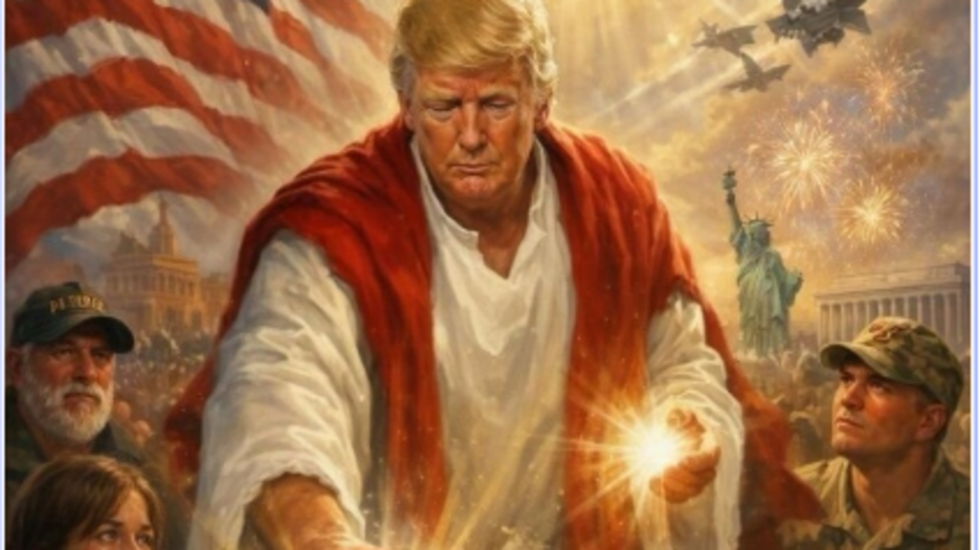 Accusé de "blasphème", Trump retire une image le représentant en Jésus