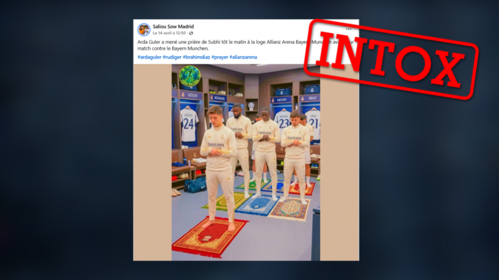 Le footballeur Arda Güler en train de diriger une prière avant un match ? Une image trompeuse