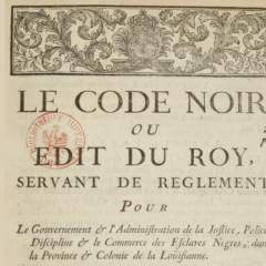 Biens meubles, châtiments corporels : à quoi correspond le Code Noir en voie d'être enfin aboli ?