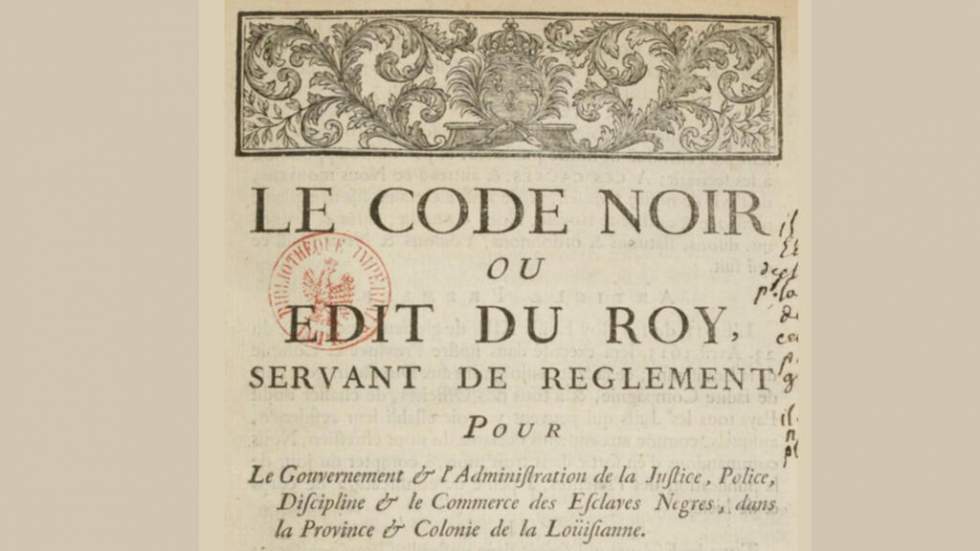 Les députés français abrogent le Code noir à l'unanimité, 178 ans après l'abolition de l'esclavage Les députés français abrogent le Code noir à l'unanimité, 178 ans après l'abolition de l'esclavage