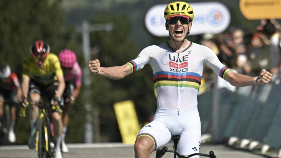 Tour de France : Pogacar remporte la troisième étape aux Angles et s'empare du maillot jaune