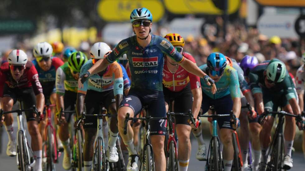 Tour de France : le Belge Tim Merlier s'impose au sprint lors de la 7e étape Tour de France : le Belge Tim Merlier s'impose au sprint lors de la 7e étape