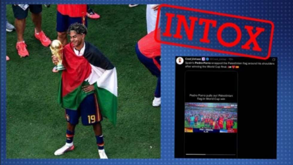 Mondial 2026 : de fausses images des joueurs espagnols arborant des drapeaux palestiniens Mondial 2026 : de fausses images des joueurs espagnols arborant des drapeaux palestiniens