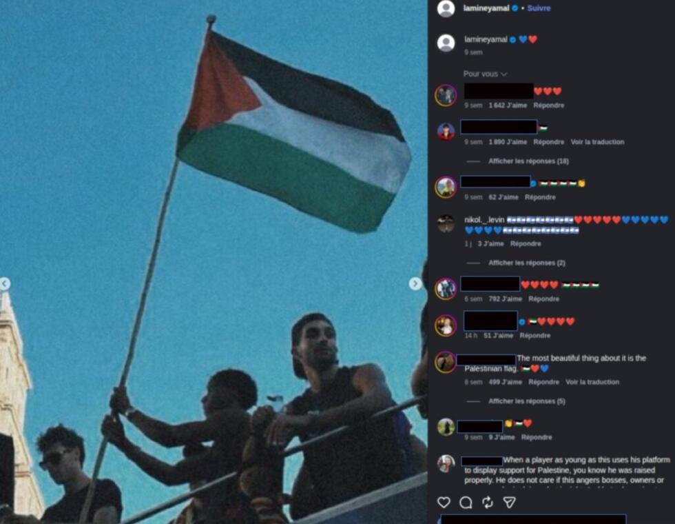 Mondial 2026 : de fausses images des joueurs espagnols arborant des drapeaux palestiniens Mondial 2026 : de fausses images des joueurs espagnols arborant des drapeaux palestiniens