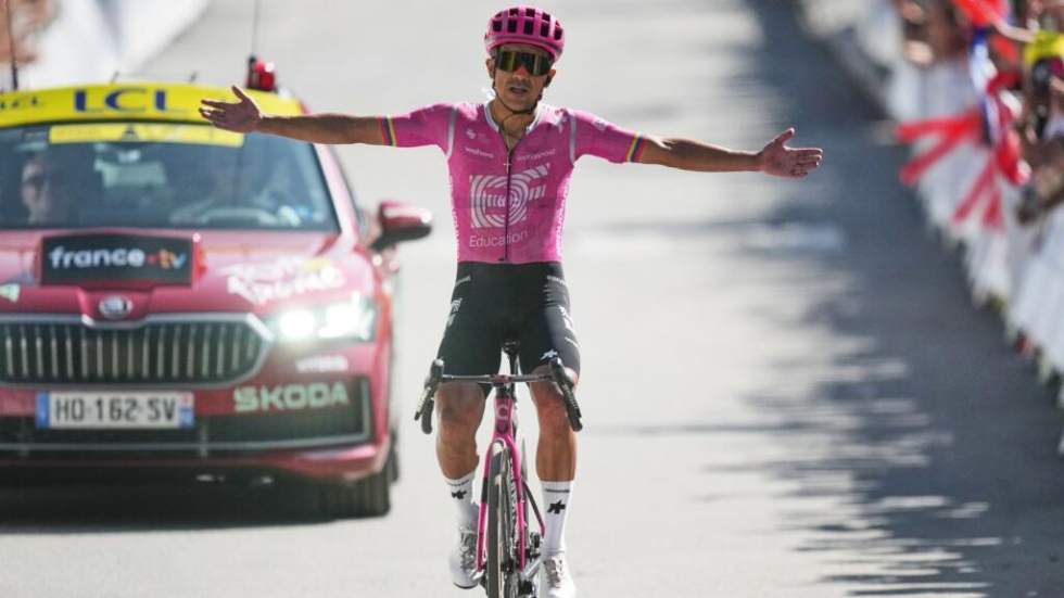 Tour de France : Richard Carapaz remporte la 18e étape au sommet d'Orcières Merlette
