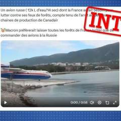 La France n’a pas refusé de faire appel à un bombardier d’eau russe par russophobie