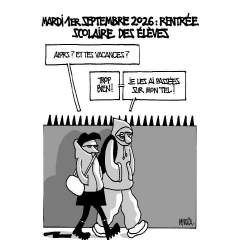 L'actu en dessin : la rentrée des classes sans portables pour les lycéens